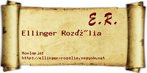 Ellinger Rozália névjegykártya